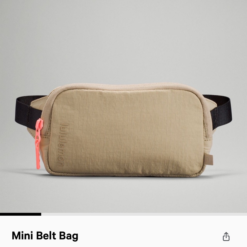 Brand new, never used (no tags) Lululemon mini belt bag in trench color
